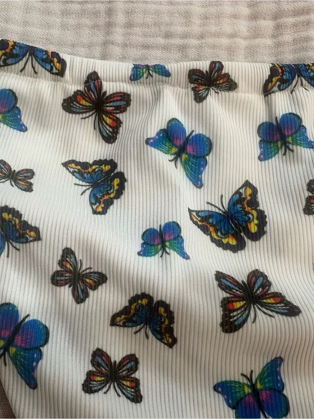 White Butterfly Tie-Side Bikini Bottoms